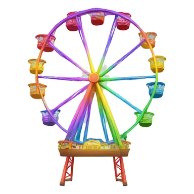 rainbow ferris wheel sticker
