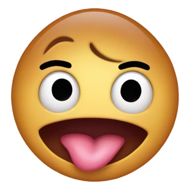 Heart eye emoji with tongue sticking out sticker