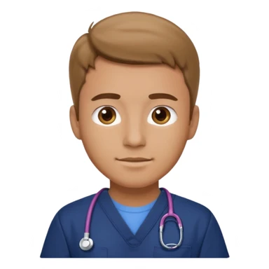 male light brunette hair vet with navy blue scrub

 sticker