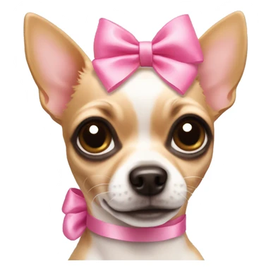 Chihuahua with pink bow sticker