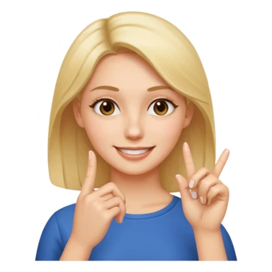 Casi como el primero, pero que no sean dos dedos, y que ese dedo solo este como el 2 dedo de la segunda mujer sticker