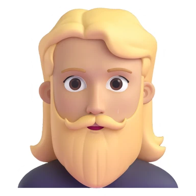 young man with blonde hair and neat medium beard sticker