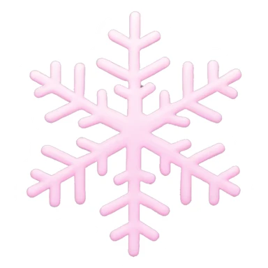Pastel pink snowflake  sticker