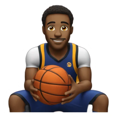 basketball player on the bench sticker