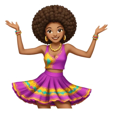 afro american woman dancing in miami  sticker