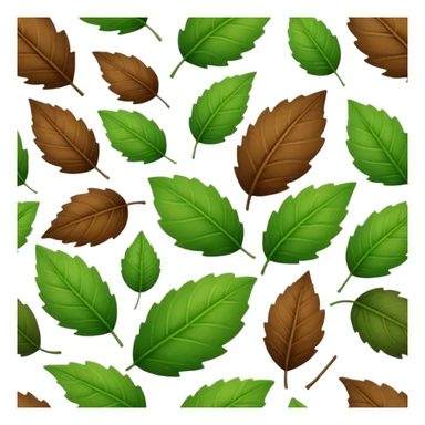 brown and green leaf several sticker