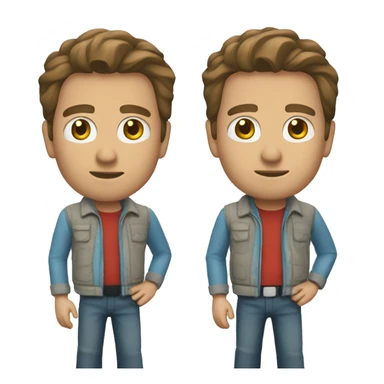 marty mcfly middle plan no rotation sticker