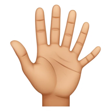 stop hand gesture with palm facing forward sticker