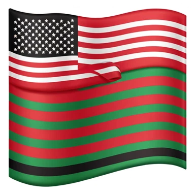 african american flag with red, black, and green stripes sticker