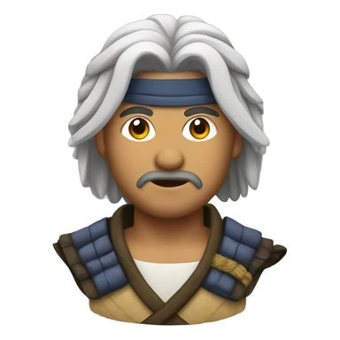 Samurai hippie sticker