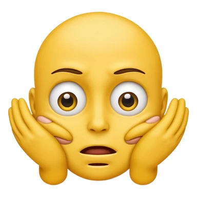 Yellow face emoji strangling itself sticker