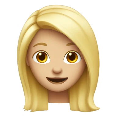 Blond girl having fun  sticker