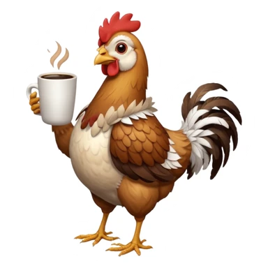 chicken full body and with coffe sticker