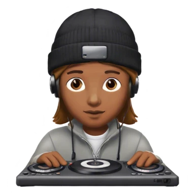 DJ avec un bonnet sticker