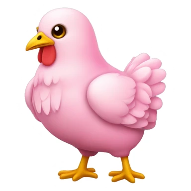 Pollito de color rosa  sticker