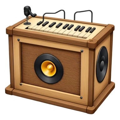 music sound box stage 2d angle  sticker