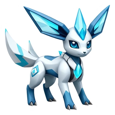 Futuristic Glaceon-dialga-hybrid, full body sticker