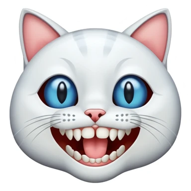 Cat in teeth sticker