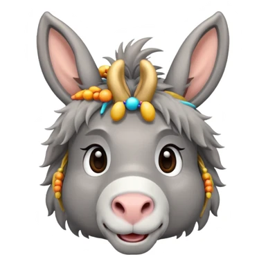 Cute donkey sticker