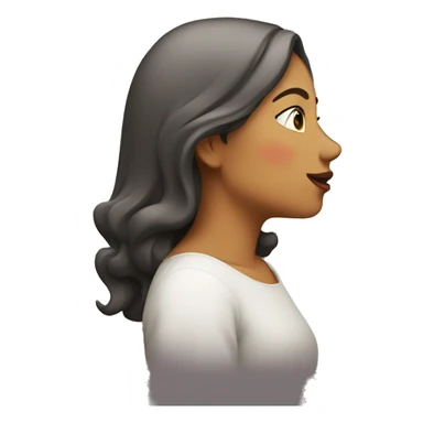 Mujer dando beso sticker