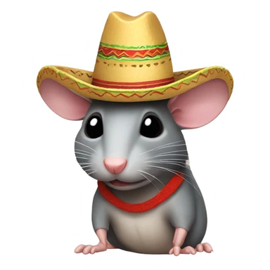 rat with a sombrero sticker