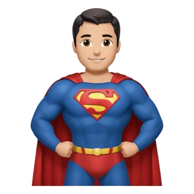 Superman standing with hands on hips sticker