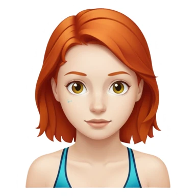 22-year-old redheaded girl athlete swimmer sticker