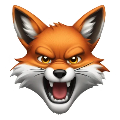 Angry fox sticker