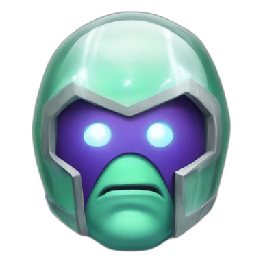 Electric bubble glass mysterio head sticker