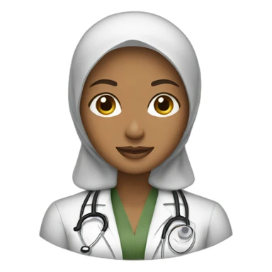 hijabi doctor with a cowboy hat sticker