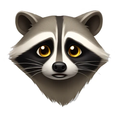 Raccoon rolling his eyes sticker
