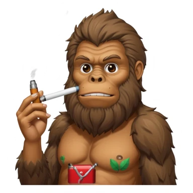 ai sasquash smoking a vape  sticker