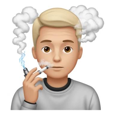 person vaping sticker