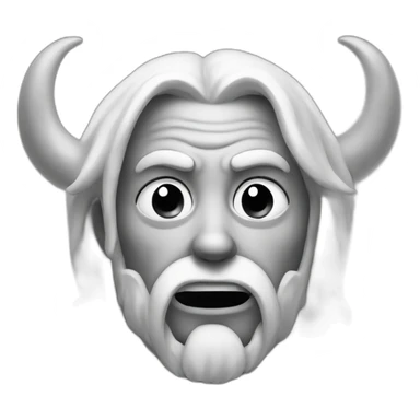 sad satan black and white sticker