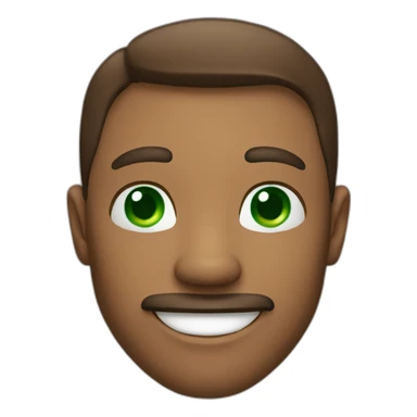 nice man with green eyes, bear and smiling sticker