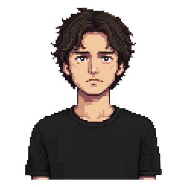 disappointed young man sticker