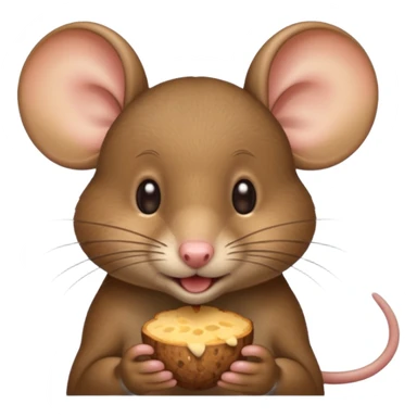 mouse eating sticker