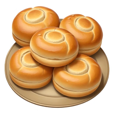 A plate of bread rolls sticker