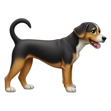 Dog standing on back legs sticker