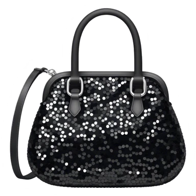 Black sequin bag sticker