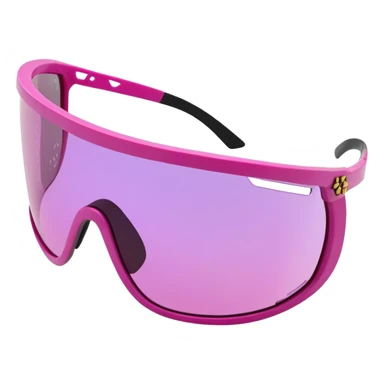 sporty pink shield visor sunglasses with thick frame featuring honeycomb pattern, structured robust design, substantial build, one-piece lens with anti-scratch coating sticker