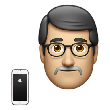 steve jobs con iphone sticker