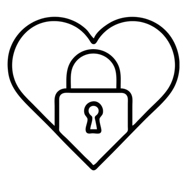 Locked heart  sticker