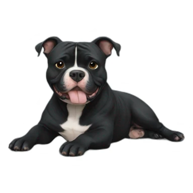 All Black American bully sticker