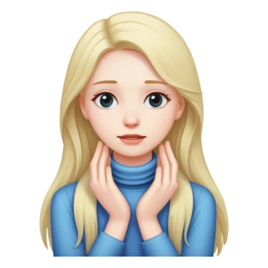 Girl with hands around neck sticker