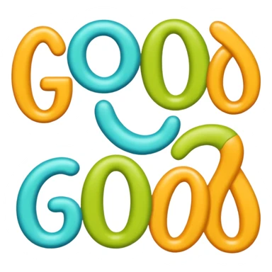 The word GOON formed by playful, cartoonish human limbs (arms and legs) arranged to form each letter, fun, bold, lighthearted style sticker