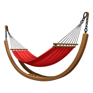 Un hamaque simple rouge sticker