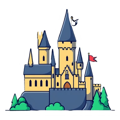 Hogwarts castle sticker