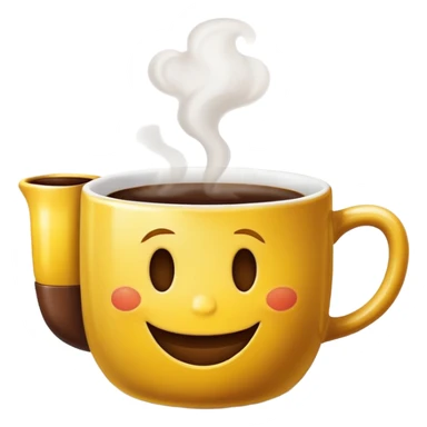 cowboy coffee with yellow smiling face sticker