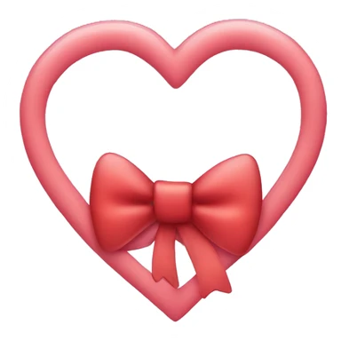 A bow with heart  sticker